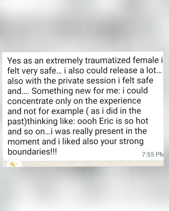 Client testimonial for Tantric Eric