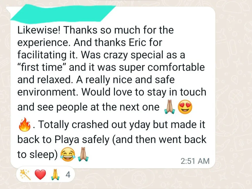 Client testimonial for Tantric Eric