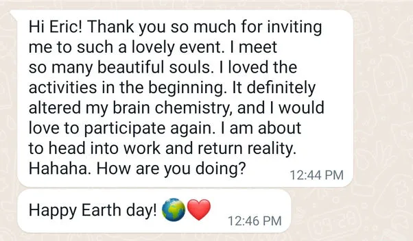 Client testimonial for Tantric Eric