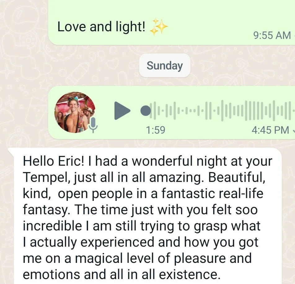 Client testimonial for Tantric Eric